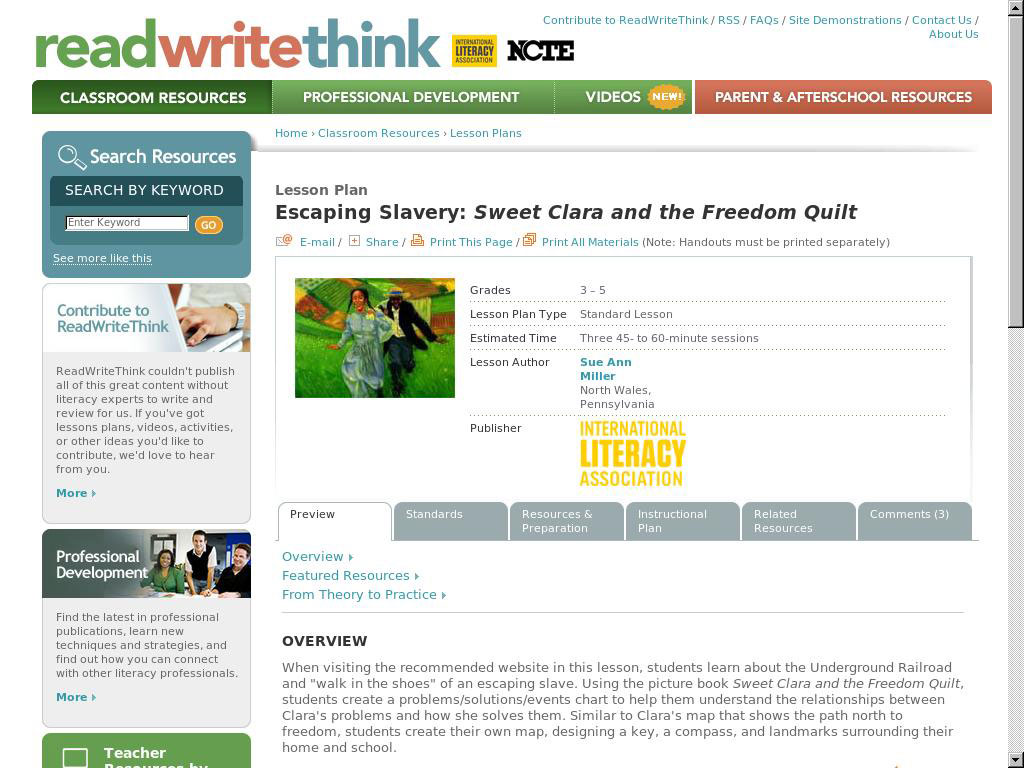 Escaping Slavery: Sweet Clara and the Freedom Quilt